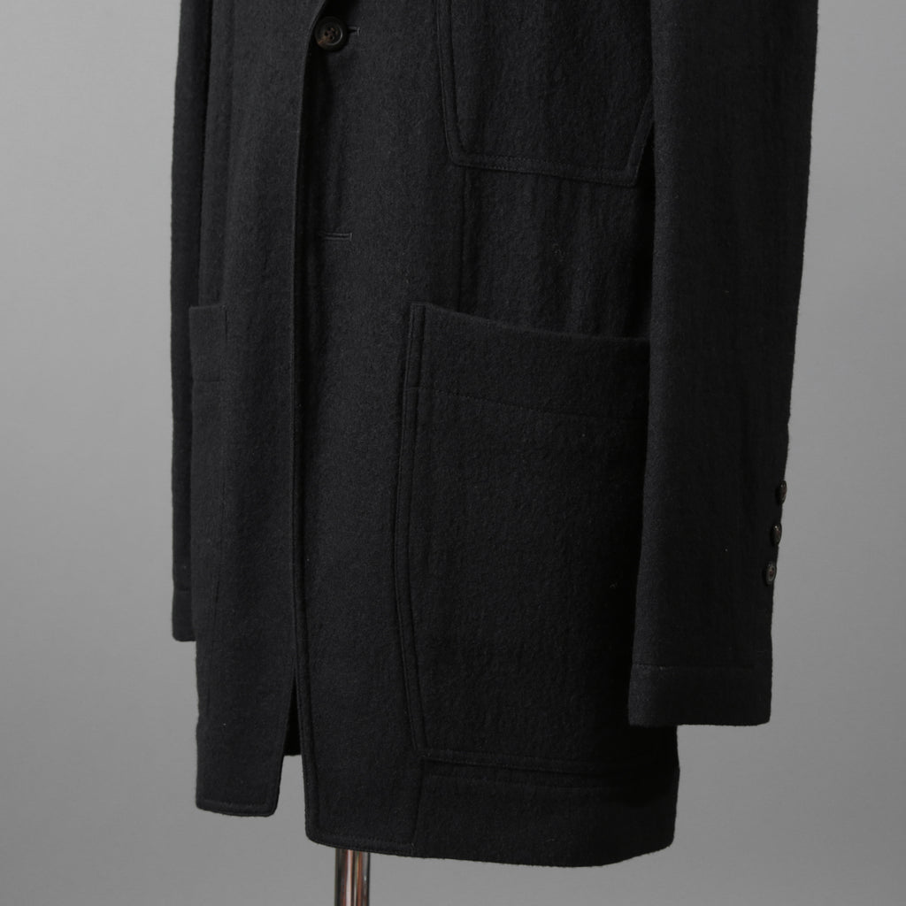 Rick Owens リックオウエンス / 21FW GETHSEMANE / 美品 LIDO JACKET / コットンウール フランネル / RU02A5723-WCF / size 46 (BLACK)