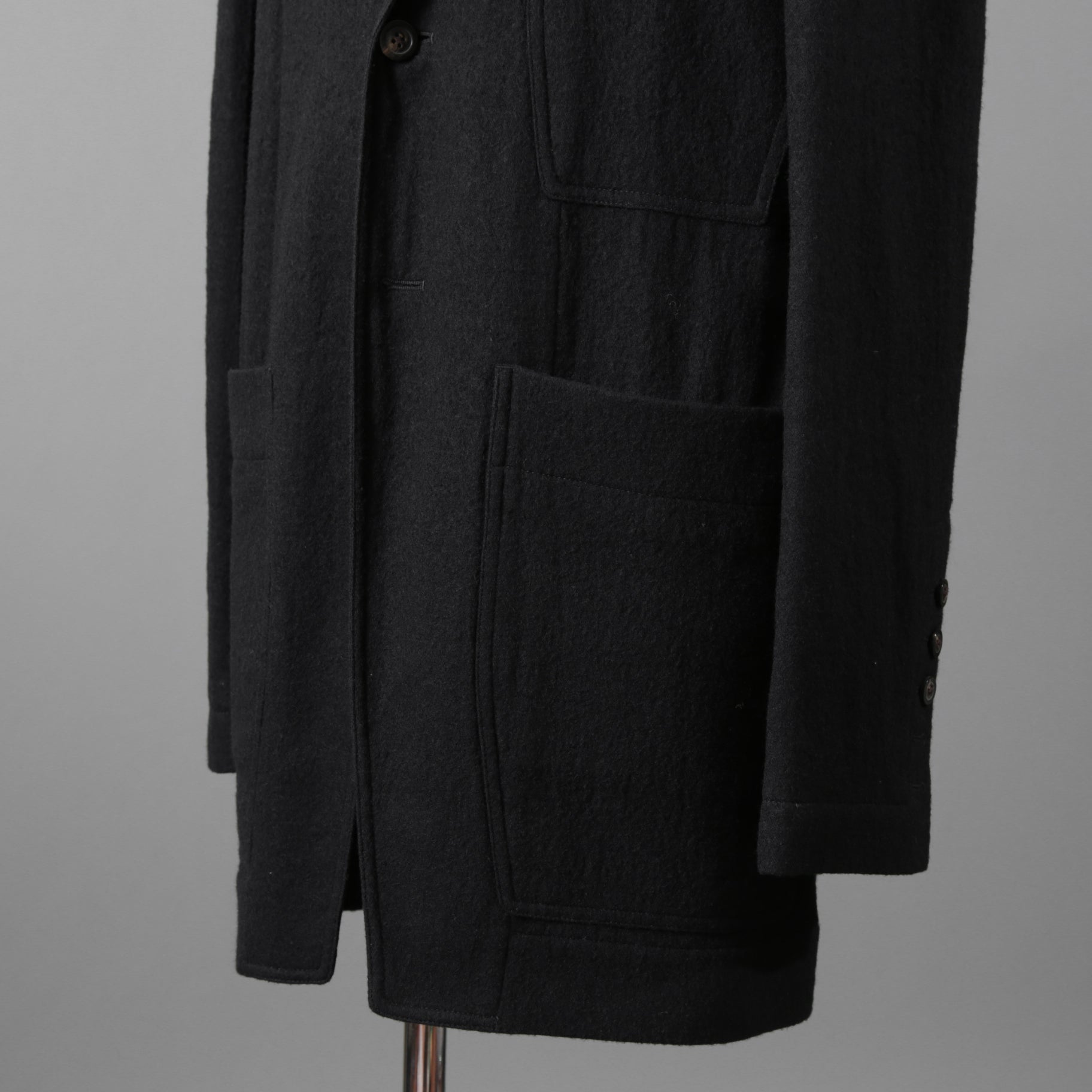 Rick Owens リックオウエンス / 21FW GETHSEMANE / 美品 LIDO JACKET / コットンウール フランネル / RU02A5723-WCF / size 46 (BLACK)