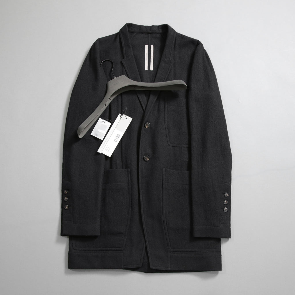 Rick Owens リックオウエンス / 21FW GETHSEMANE / 美品 LIDO JACKET / コットンウール フランネル / RU02A5723-WCF / size 46 (BLACK)