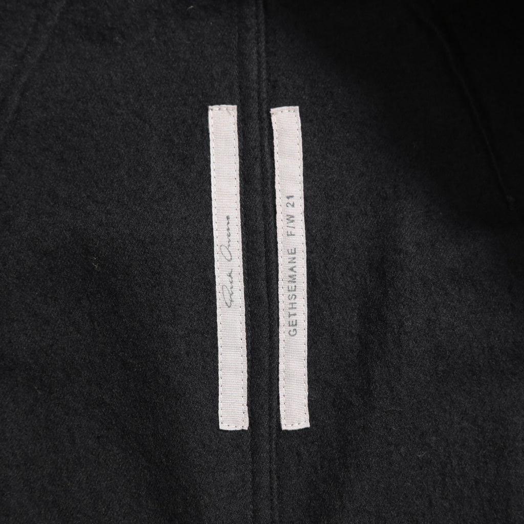 Rick Owens リックオウエンス / 21FW GETHSEMANE / 美品 LIDO JACKET / コットンウール フランネル / RU02A5723-WCF / size 46 (BLACK)