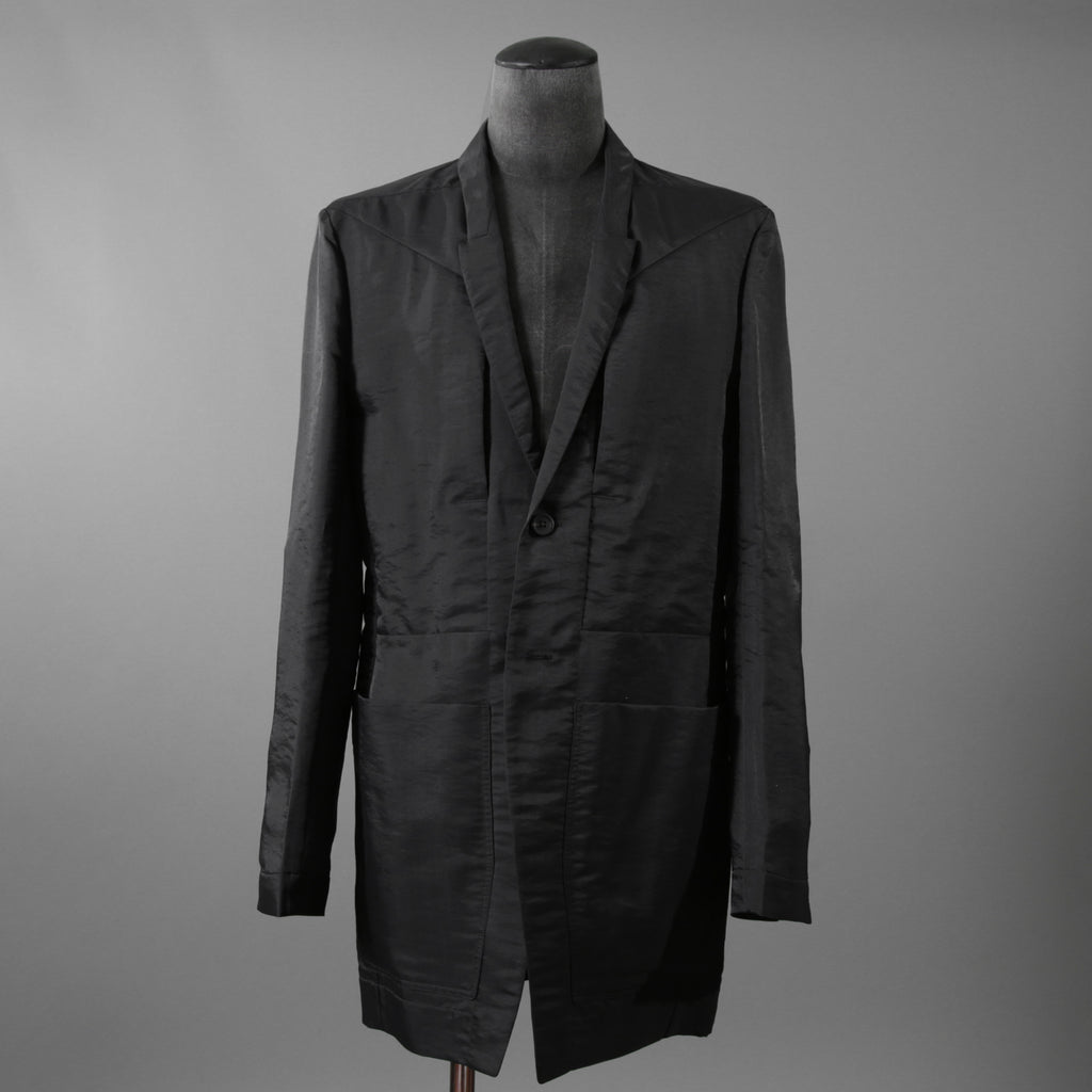 Rick Owens リックオウエンス / 24SS LIDO / 美品 FOGPOCKET BLAZER / シルク混 / RU01D3723-SN / size 48 (BLACK) ジャケット