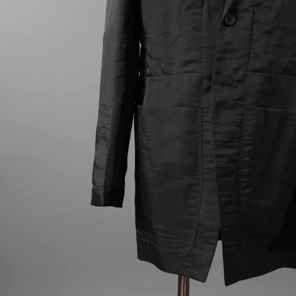 Rick Owens リックオウエンス / 24SS LIDO / 美品 FOGPOCKET BLAZER / シルク混 / RU01D3723-SN / size 48 (BLACK) ジャケット