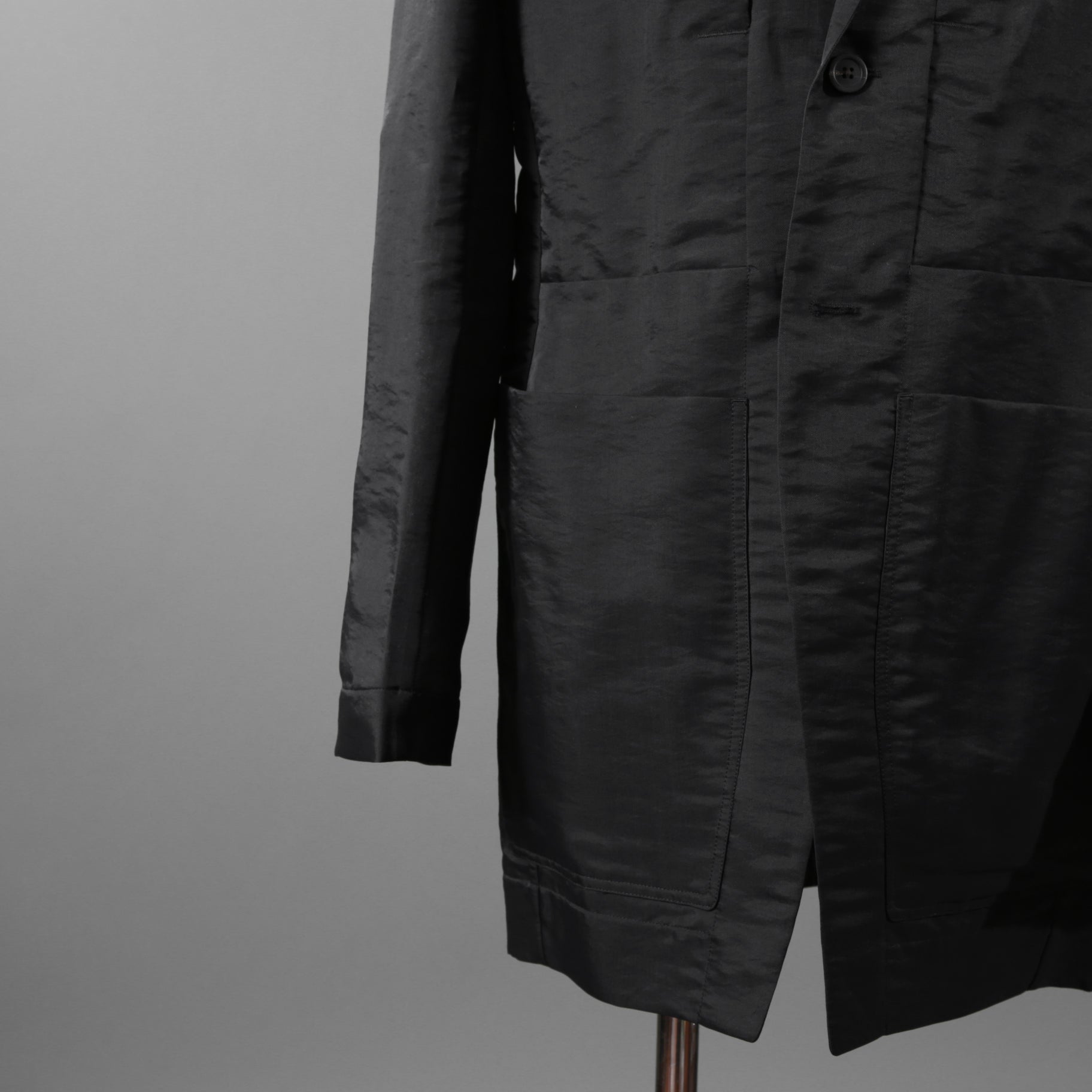 Rick Owens リックオウエンス / 24SS LIDO / 美品 FOGPOCKET BLAZER / シルク混 / RU01D3723-SN / size 48 (BLACK) ジャケット