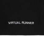 新品 Valentino Galavani ヴァレンティノ 22AW バーチャルランナー エンブロイダリー ウール ニット パーカー XV3KC19B84Y / size M BLACK