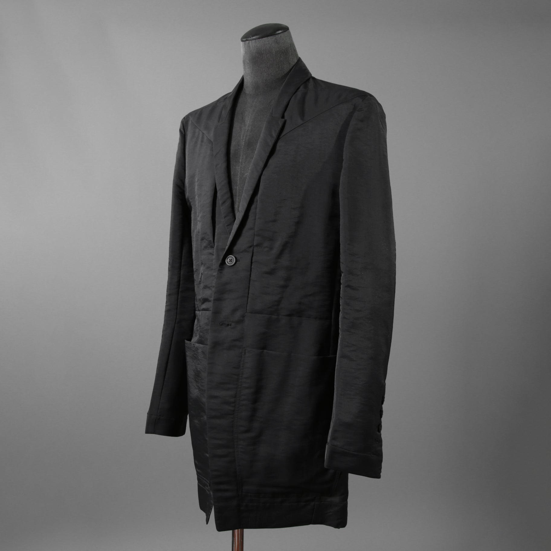 Rick Owens リックオウエンス / 24SS LIDO / 美品 FOGPOCKET BLAZER / シルク混 / RU01D3723-SN / size 48 (BLACK) ジャケット