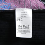 新品 Valentino Galavani ヴァレンティノ 22AW バーチャルランナー エンブロイダリー ウール ニット パーカー XV3KC19B84Y / size M BLACK