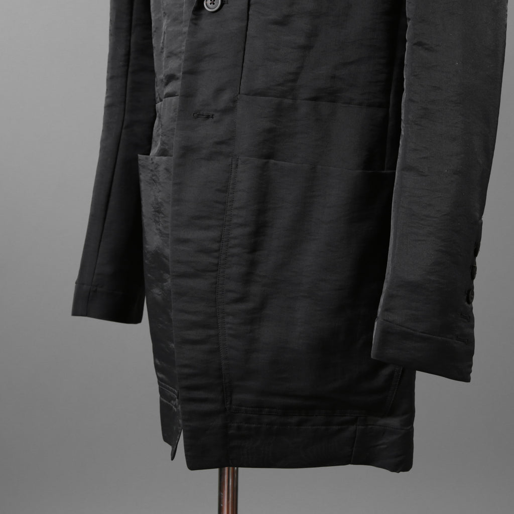 Rick Owens リックオウエンス / 24SS LIDO / 美品 FOGPOCKET BLAZER / シルク混 / RU01D3723-SN / size 48 (BLACK) ジャケット