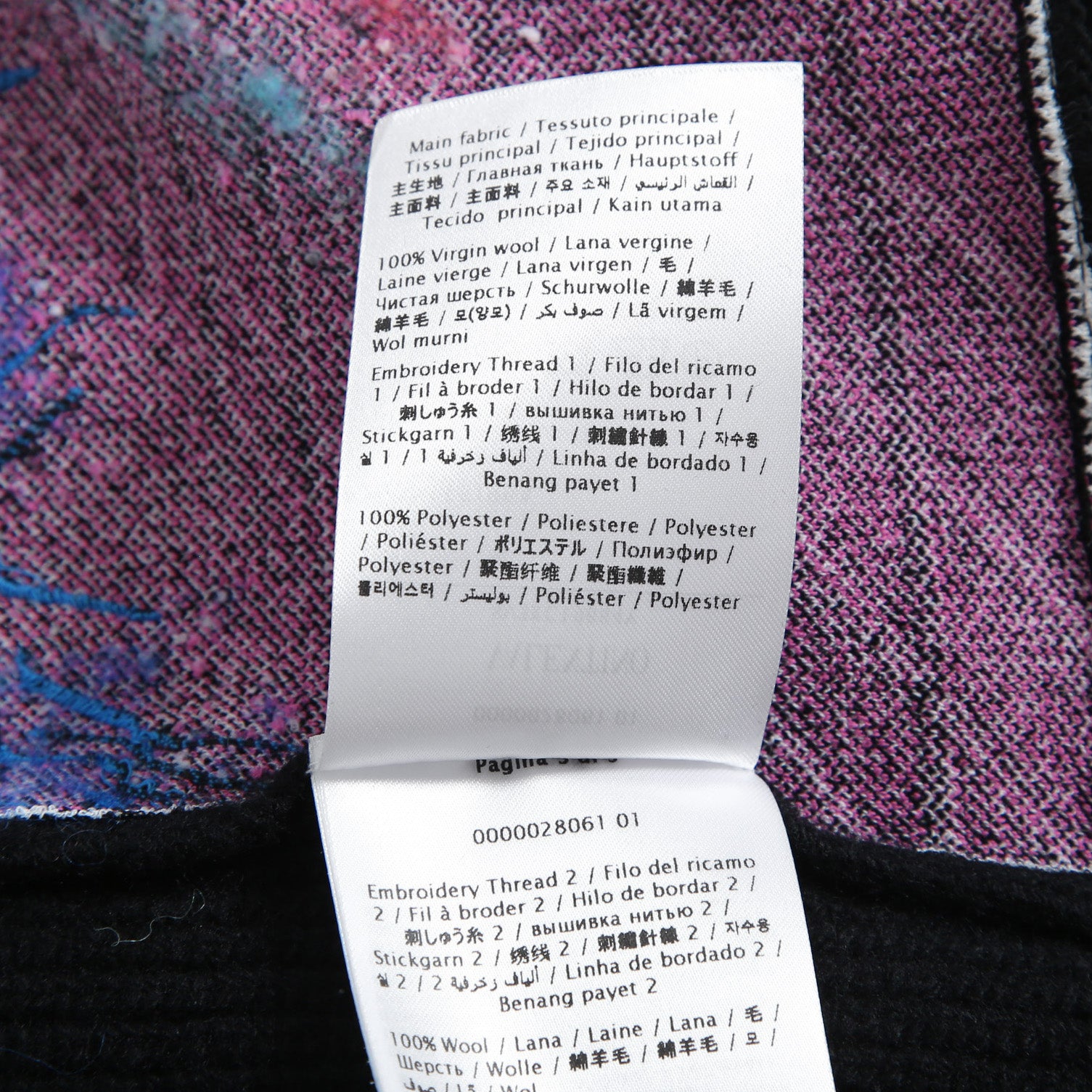 新品 Valentino Galavani ヴァレンティノ 22AW バーチャルランナー エンブロイダリー ウール ニット パーカー XV3KC19B84Y / size M BLACK
