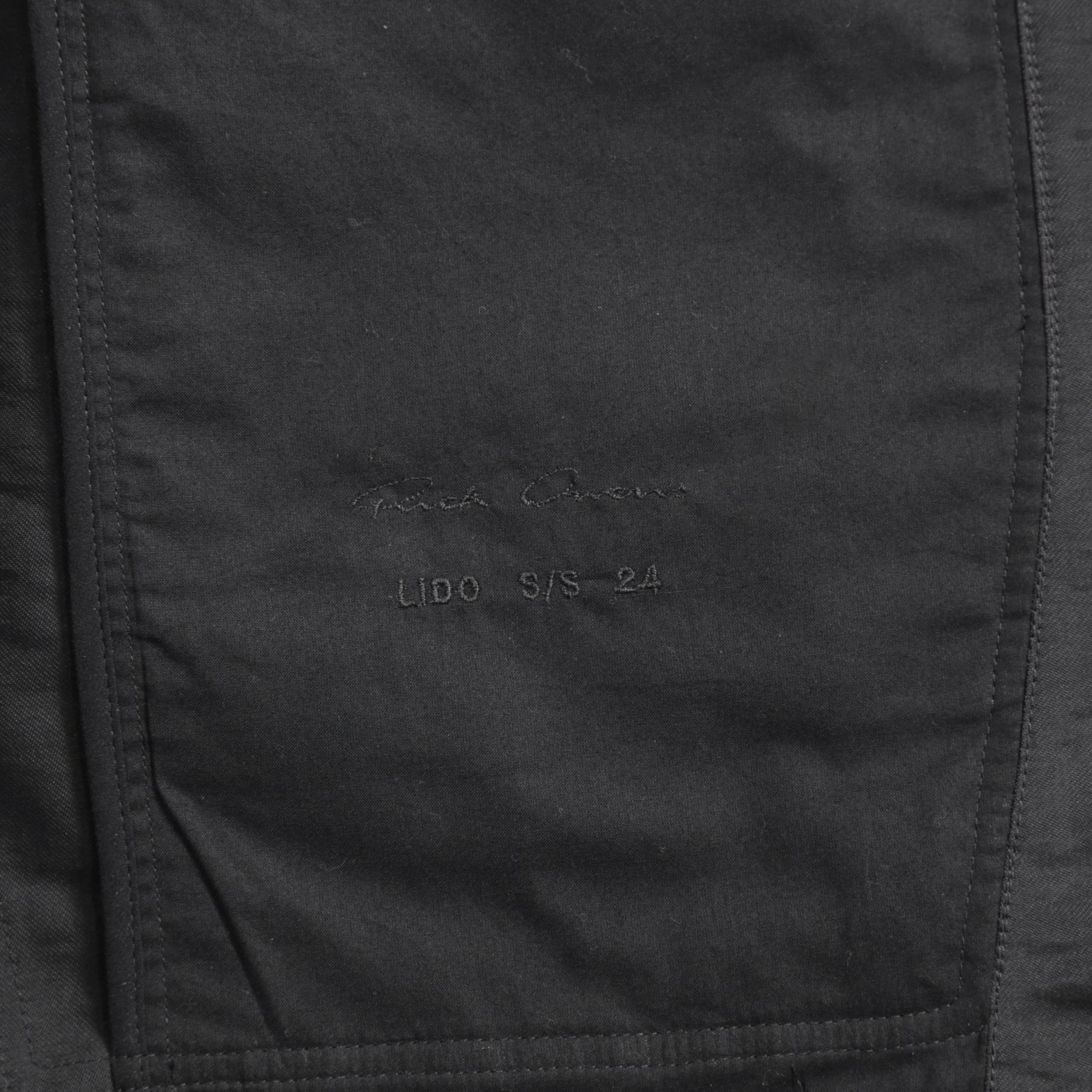 Rick Owens リックオウエンス / 24SS LIDO / 美品 FOGPOCKET BLAZER / シルク混 / RU01D3723-SN / size 48 (BLACK) ジャケット