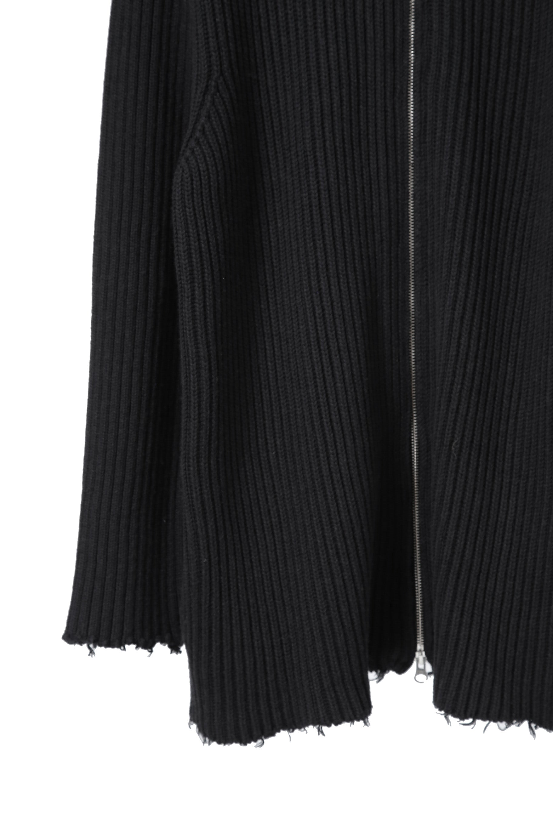 美品 MM6 エムエムシックス マルジェラ / ダメージ ドライバーズ ニット/ セーター 厚手 / S52GP0137 / size S (BLACK)