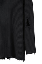 美品 MM6 エムエムシックス マルジェラ / ダメージ ドライバーズ ニット/ セーター 厚手 / S52GP0137 / size S (BLACK)