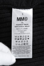 美品 MM6 エムエムシックス マルジェラ / ダメージ ドライバーズ ニット/ セーター 厚手 / S52GP0137 / size S (BLACK)