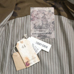 ZIGGY CHEN ジギーチェン / 24AW 美品 Pleated Stripe Shirt / 長袖シャツ/ 0M2430717 / size 44 (GRAY）