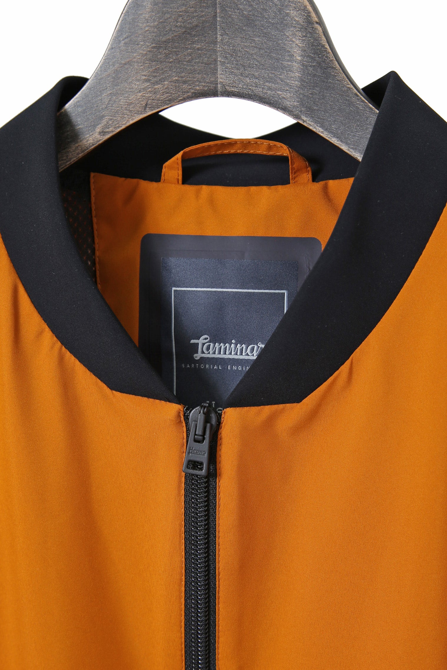 極上美品 HERNO ヘルノ / GORE-TEX ゴアテックス Laminar ラミナー ボンバー ジャケット / size 50 (L) ORANGE