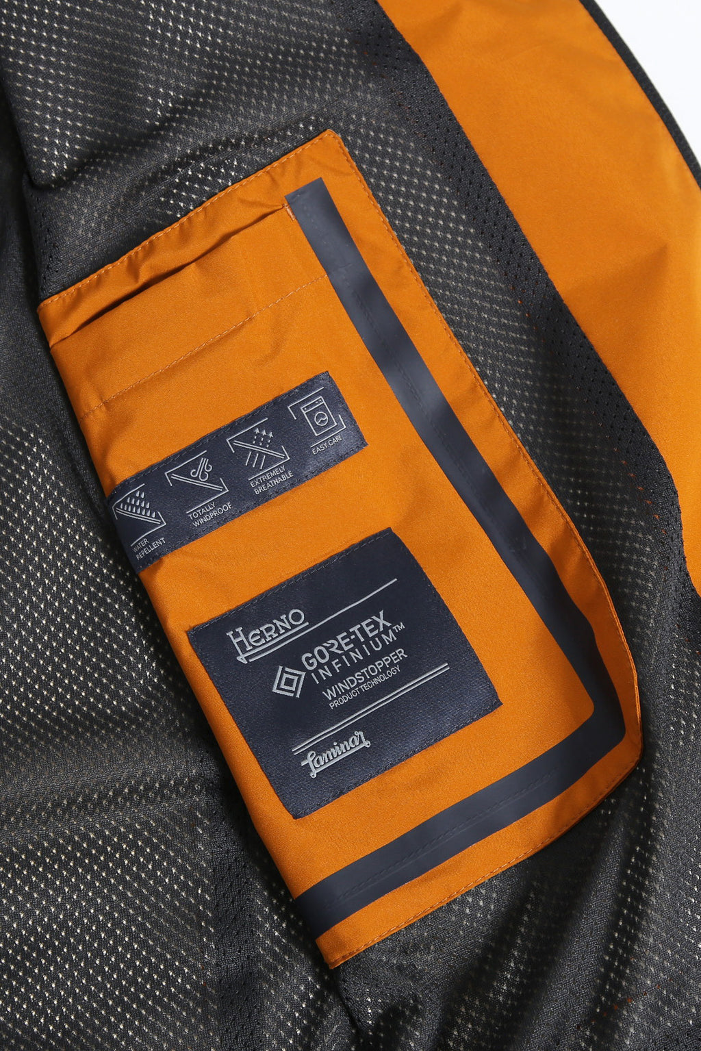 極上美品 HERNO ヘルノ / GORE-TEX ゴアテックス Laminar ラミナー ボンバー ジャケット / size 50 (L) ORANGE