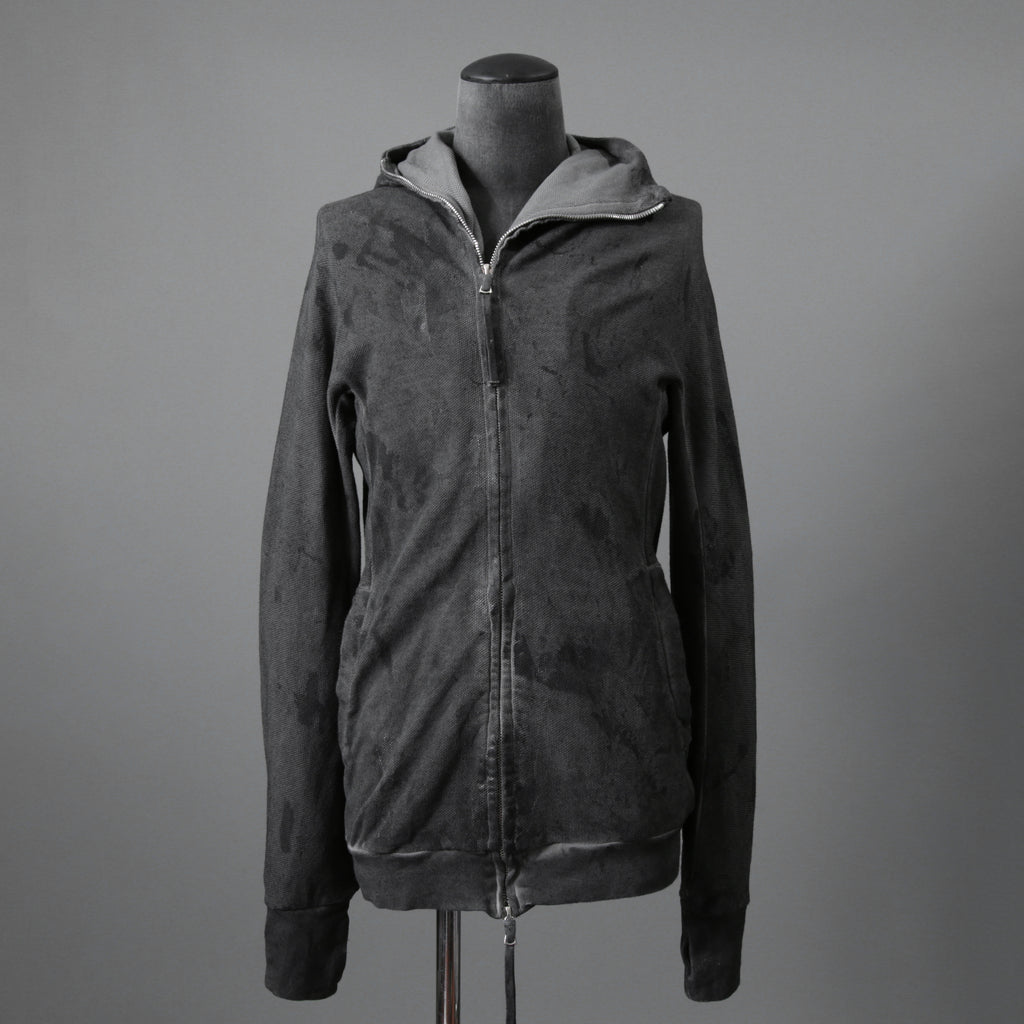 BORIS BIDJAN SABERI ボリスビジャンサベリ / 16SS ZIPPER2 OBJECT DYED / F0503M / ヴィニール コーティング パーカー / size S (DARK GRAY)