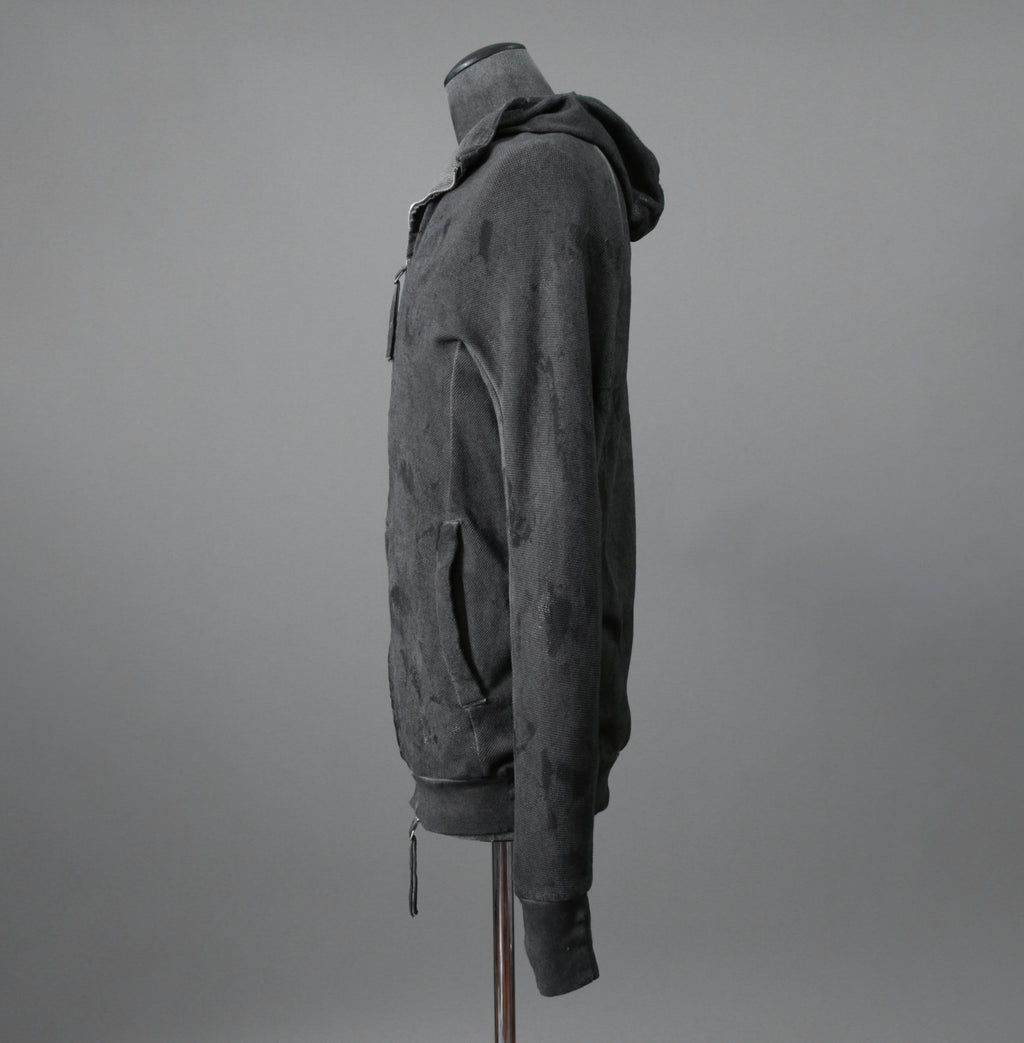 BORIS BIDJAN SABERI ボリスビジャンサベリ / 16SS ZIPPER2 OBJECT DYED / F0503M / ヴィニール コーティング パーカー / size S (DARK GRAY)