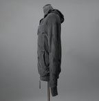 BORIS BIDJAN SABERI ボリスビジャンサベリ / 16SS ZIPPER2 OBJECT DYED / F0503M / ヴィニール コーティング パーカー / size S (DARK GRAY)