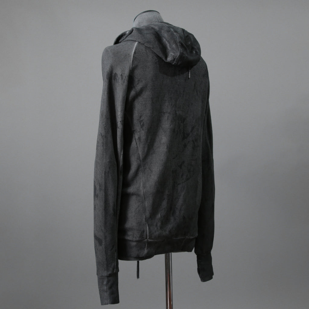 BORIS BIDJAN SABERI ボリスビジャンサベリ / 16SS ZIPPER2 OBJECT DYED / F0503M / ヴィニール コーティング パーカー / size S (DARK GRAY)