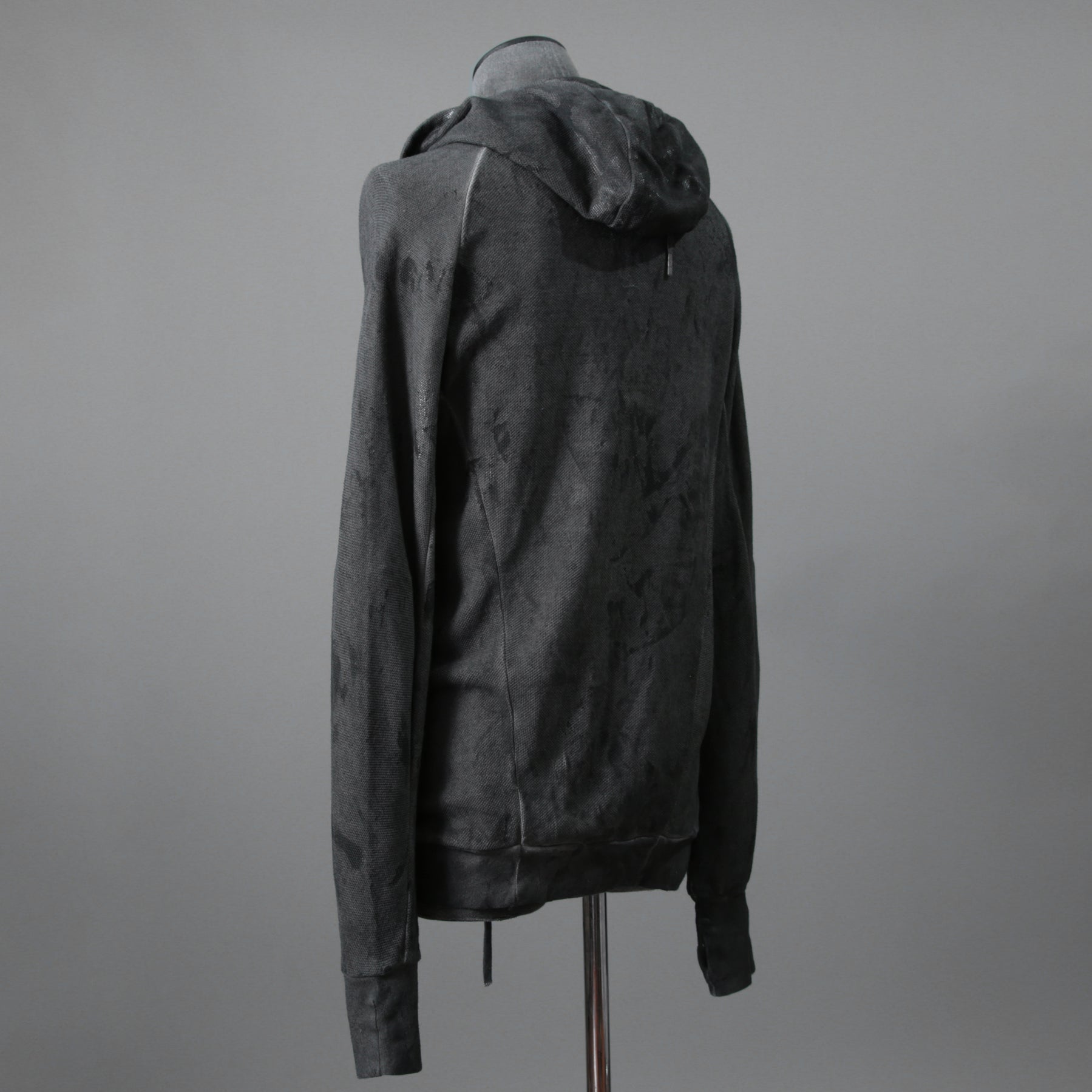 BORIS BIDJAN SABERI ボリスビジャンサベリ / 16SS ZIPPER2 OBJECT DYED / F0503M / ヴィニール コーティング パーカー / size S (DARK GRAY)