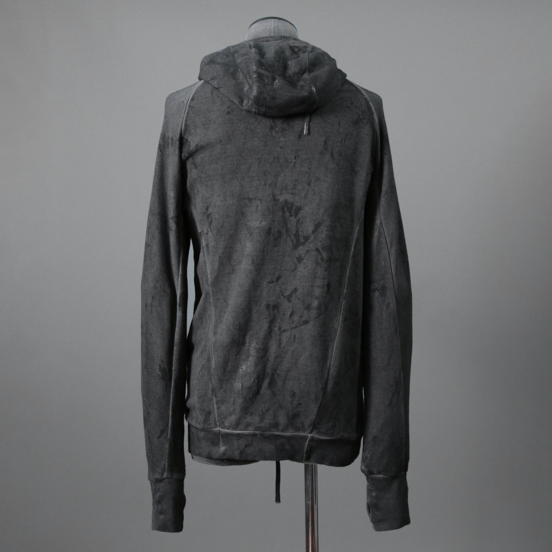 BORIS BIDJAN SABERI ボリスビジャンサベリ / 16SS ZIPPER2 OBJECT DYED / F0503M / ヴィニール コーティング パーカー / size S (DARK GRAY)