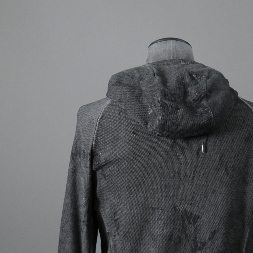 BORIS BIDJAN SABERI ボリスビジャンサベリ / 16SS ZIPPER2 OBJECT DYED / F0503M / ヴィニール コーティング パーカー / size S (DARK GRAY)