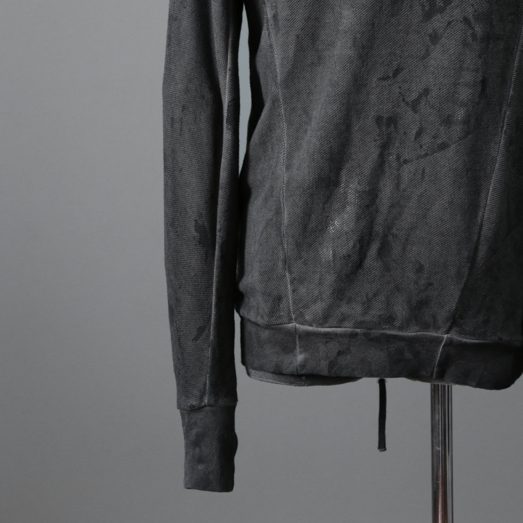 BORIS BIDJAN SABERI ボリスビジャンサベリ / 16SS ZIPPER2 OBJECT DYED / F0503M / ヴィニール コーティング パーカー / size S (DARK GRAY)