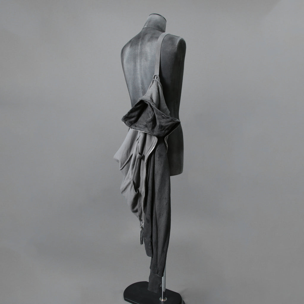 BORIS BIDJAN SABERI ボリスビジャンサベリ / 16SS ZIPPER2 OBJECT DYED / F0503M / ヴィニール コーティング パーカー / size S (DARK GRAY)