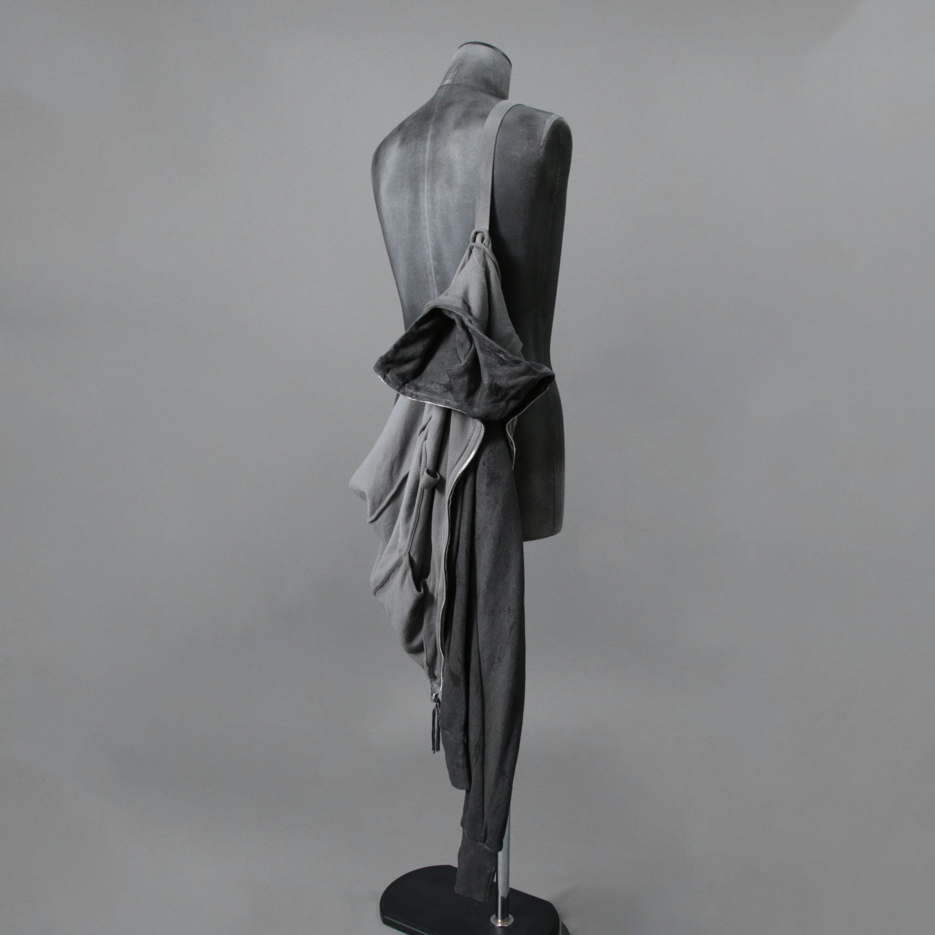 BORIS BIDJAN SABERI ボリスビジャンサベリ / 16SS ZIPPER2 OBJECT DYED / F0503M / ヴィニール コーティング パーカー / size S (DARK GRAY)