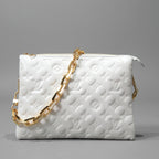 Louis Vuitton ルイヴィトン / 美品 クッサン PM / M21769 / WHITE 白 レザー ショルダーバッグ モノグラム