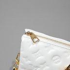 Louis Vuitton ルイヴィトン / 美品 クッサン PM / M21769 / WHITE 白 レザー ショルダーバッグ モノグラム