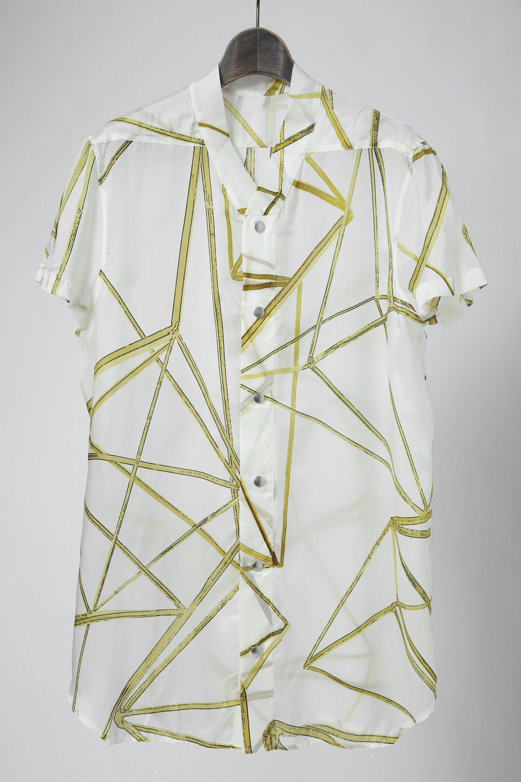 美品 Rick Owens リックオウエンス / 22SS FOGACHINE / Geometric Print Golf Shirt / RU01B1290-JP1 / size 50 (L) 総柄 半袖シャツ