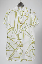 美品 Rick Owens リックオウエンス / 22SS FOGACHINE / Geometric Print Golf Shirt / RU01B1290-JP1 / size 50 (L) 総柄 半袖シャツ