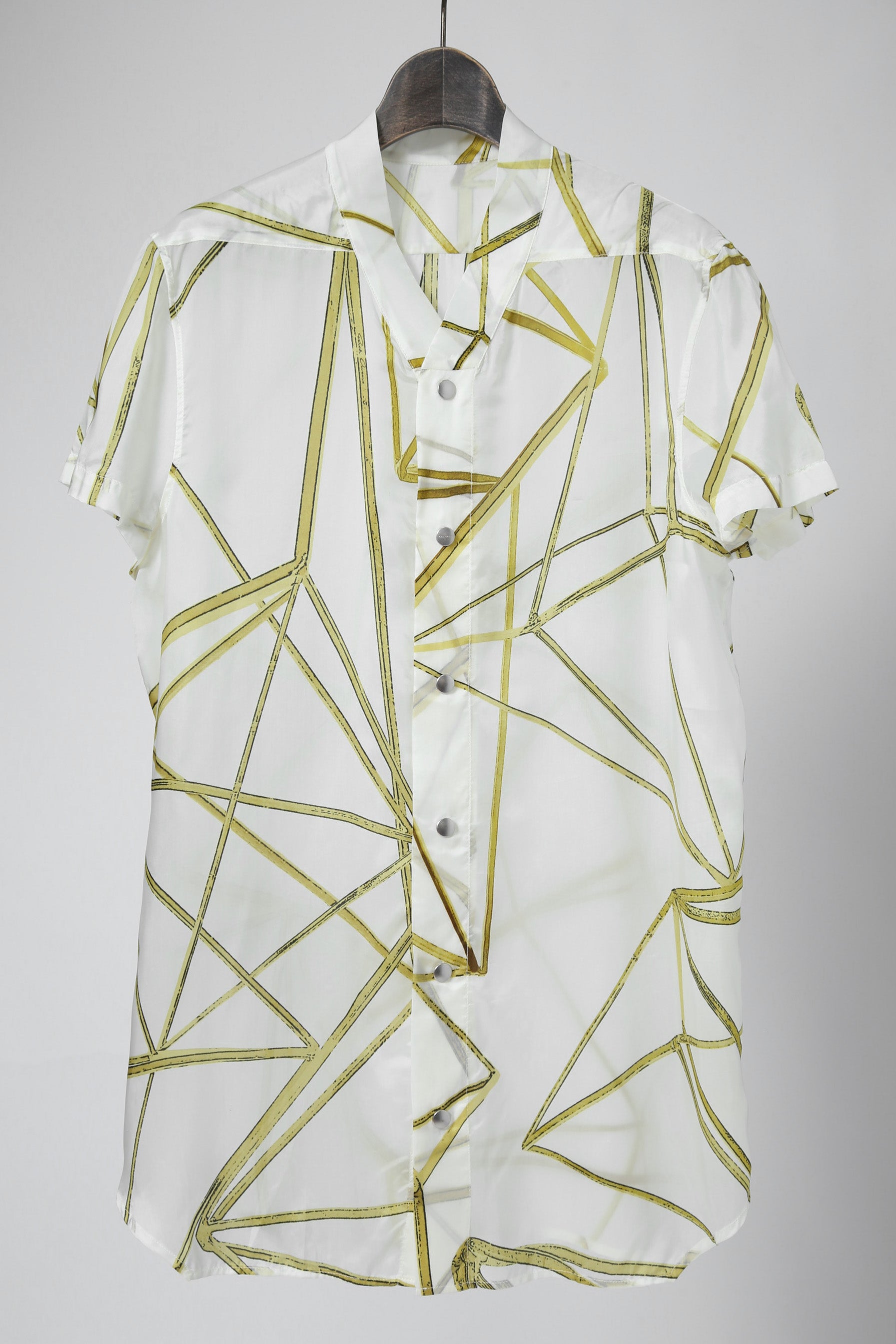美品 Rick Owens リックオウエンス / 22SS FOGACHINE / Geometric Print Golf Shirt / RU01B1290-JP1 / size 50 (L) 総柄 半袖シャツ