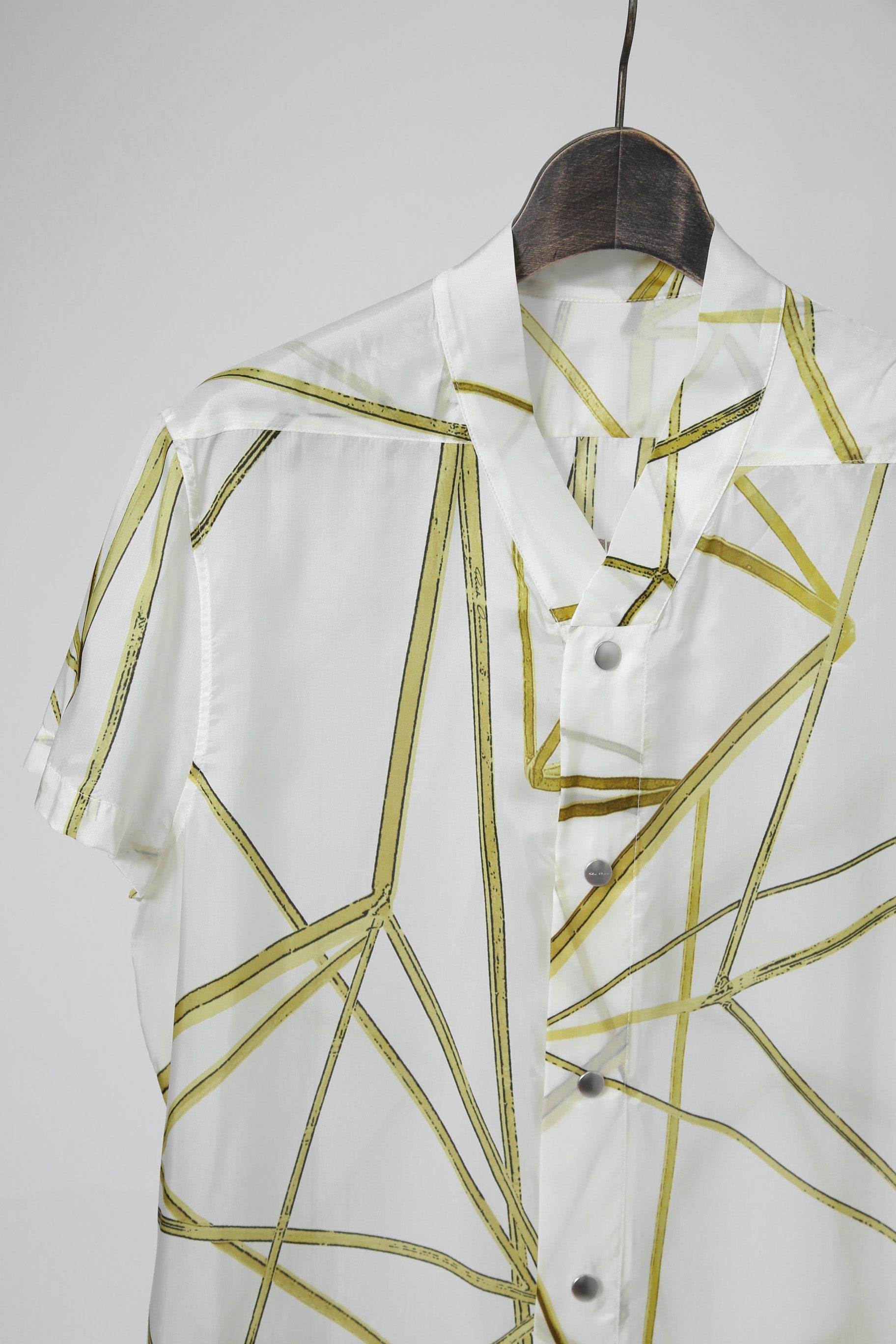 美品 Rick Owens リックオウエンス / 22SS FOGACHINE / Geometric Print Golf Shirt / RU01B1290-JP1 / size 50 (L) 総柄 半袖シャツ