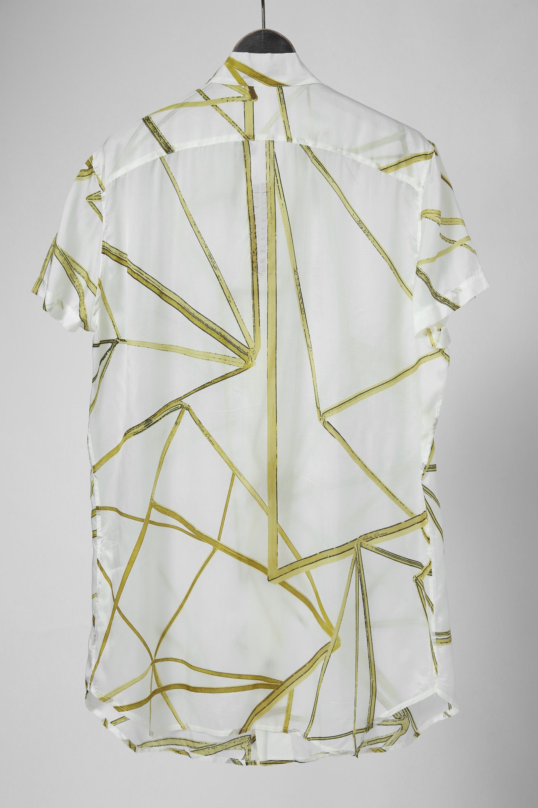 美品 Rick Owens リックオウエンス / 22SS FOGACHINE / Geometric Print Golf Shirt / RU01B1290-JP1 / size 50 (L) 総柄 半袖シャツ