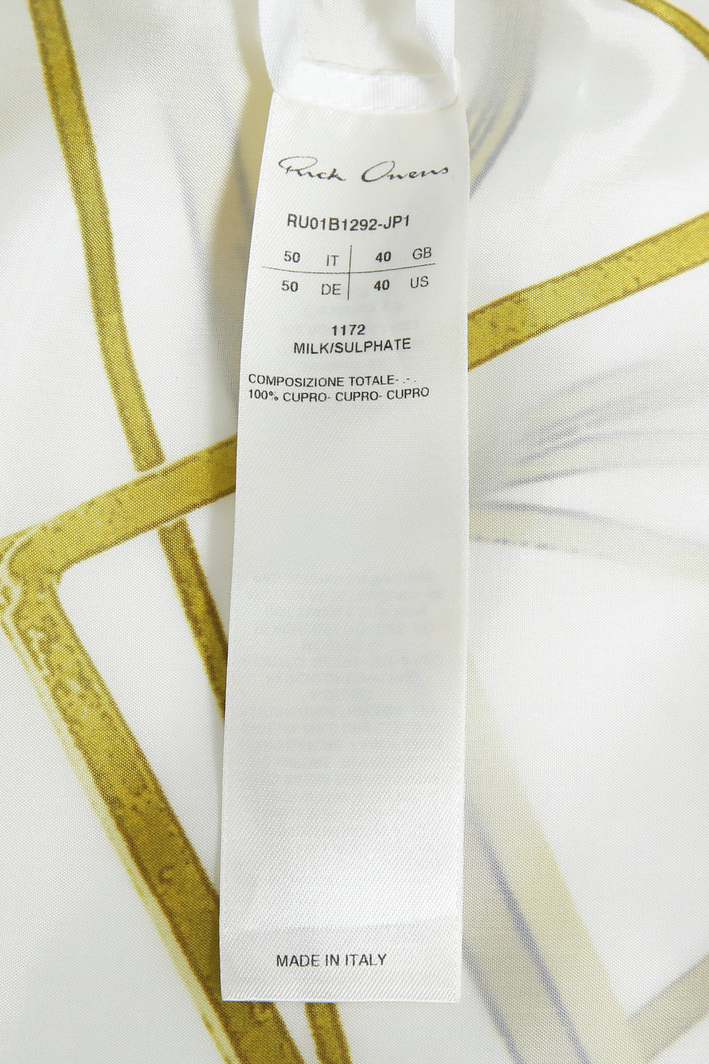 美品 Rick Owens リックオウエンス / 22SS FOGACHINE / Geometric Print Golf Shirt / RU01B1290-JP1 / size 50 (L) 総柄 半袖シャツ