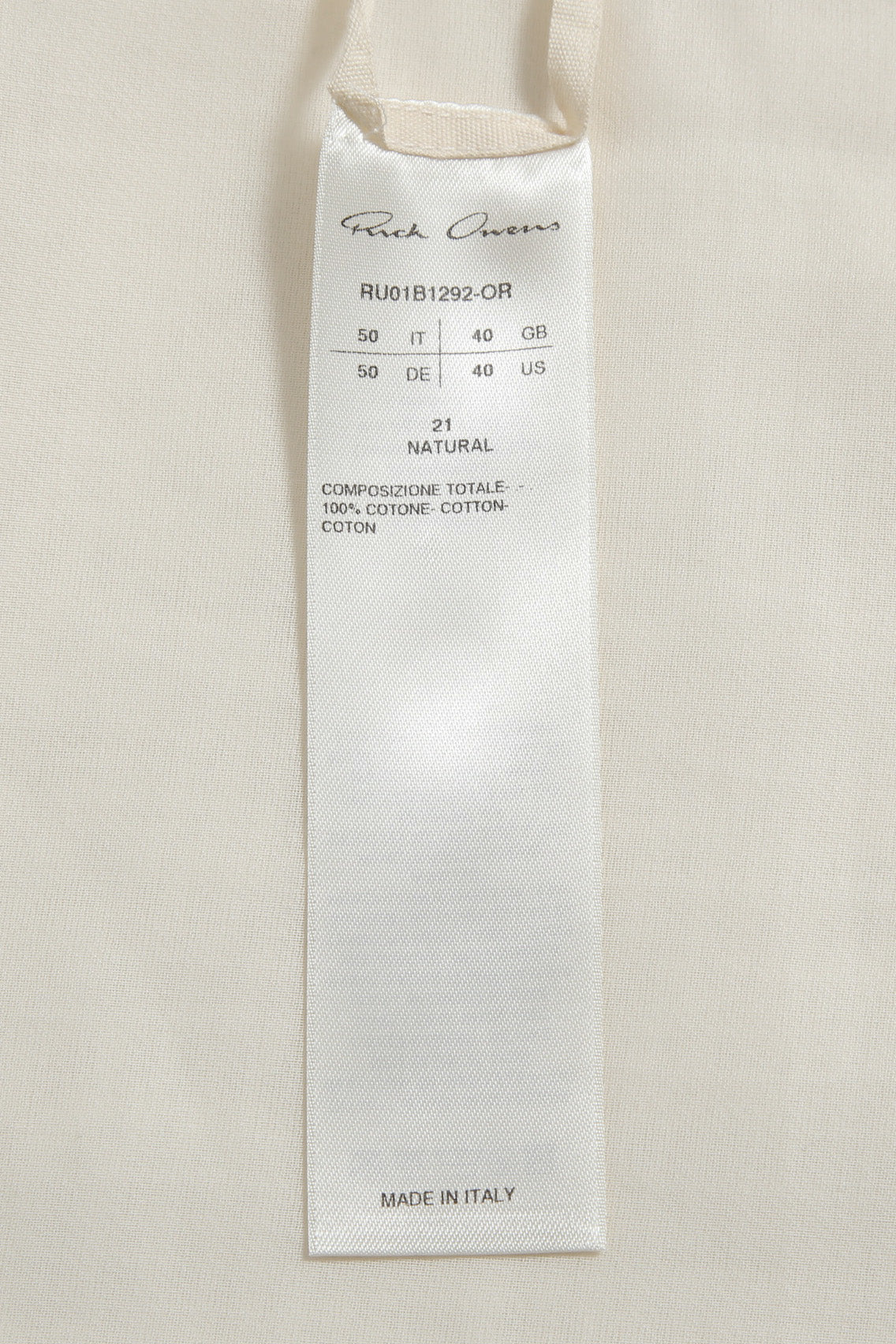 Rick Owens リックオウエンス / 22SS FOGACHINE / Cotton Golf Shirt / RU01B1292-OR / size 50 (L) 半袖 シャツ
