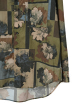 極美品 UMA WANG ユマワン / 2024AW Tab Shirt / UM1503 / 総柄 レギュラーカラー シャツ / size S (ARMY GREEN)