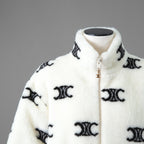 CELINE セリーヌ /  トリオンフ エコファー フリース ジップアップ ジャケット / 2Y983389U / size S (WHITE) ユニセックス