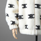 CELINE セリーヌ /  トリオンフ エコファー フリース ジップアップ ジャケット / 2Y983389U / size S (WHITE) ユニセックス