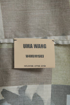 極美品 UMA WANG ユマワン / 2024AW Tab Shirt / UM1503 / 総柄 レギュラーカラー シャツ / size S (ARMY GREEN)