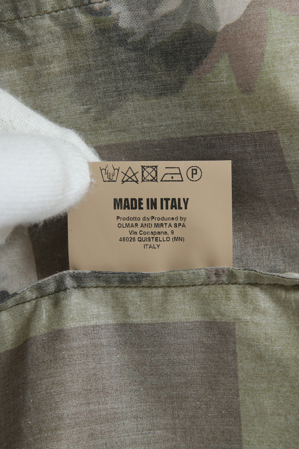 極美品 UMA WANG ユマワン / 2024AW Tab Shirt / UM1503 / 総柄 レギュラーカラー シャツ / size S (ARMY GREEN)