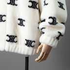 CELINE セリーヌ /  トリオンフ エコファー フリース ジップアップ ジャケット / 2Y983389U / size S (WHITE) ユニセックス