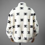 CELINE セリーヌ /  トリオンフ エコファー フリース ジップアップ ジャケット / 2Y983389U / size S (WHITE) ユニセックス