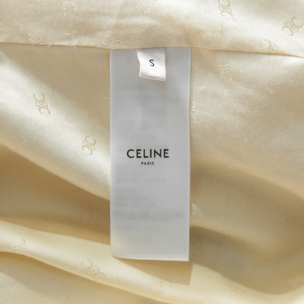 CELINE セリーヌ /  トリオンフ エコファー フリース ジップアップ ジャケット / 2Y983389U / size S (WHITE) ユニセックス