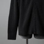 Ten c テンシー / MAGLIERIA MAGLIA APERTA / BRUSHED STRETCH WOOL / ウール ニット ジップアップジャケット / size 50 (BLACK)