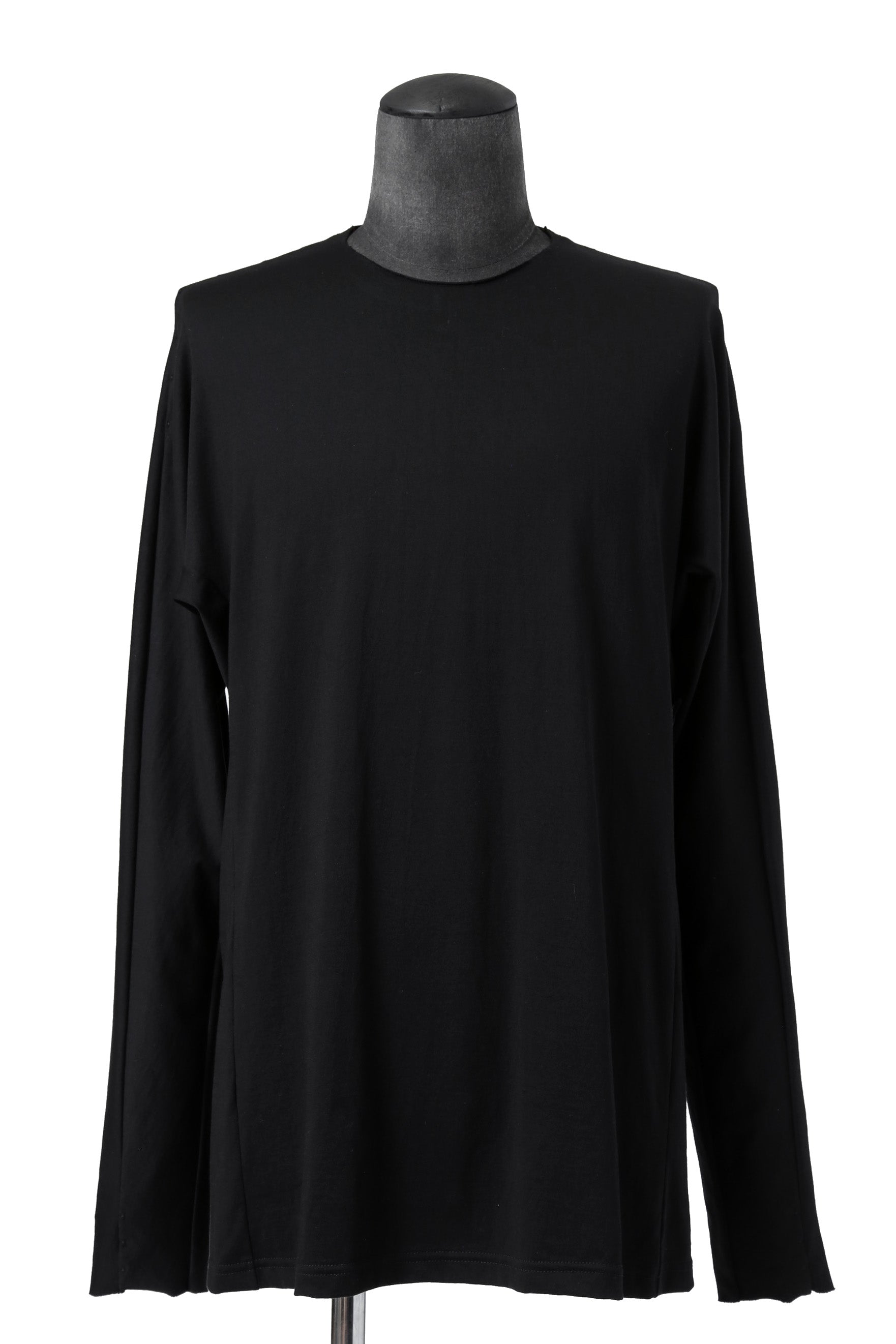 美品 DEVOA デヴォア / 24SS Long sleeve hybrid yarn jersey / 長袖Tシャツ / size 2 (BLACK)