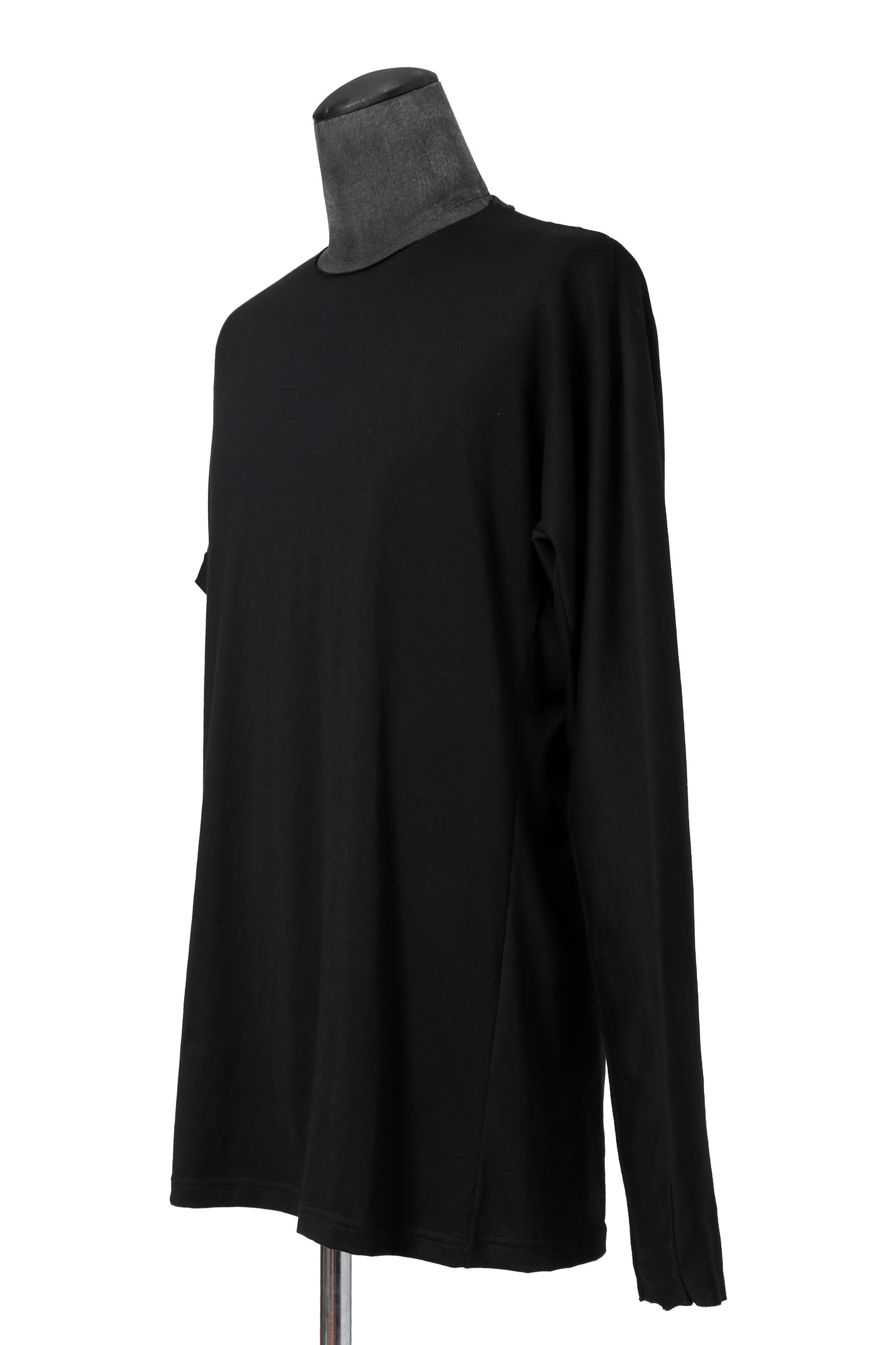 美品 DEVOA デヴォア / 24SS Long sleeve hybrid yarn jersey / 長袖Tシャツ / size 2 (BLACK)