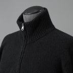 Ten c テンシー / MAGLIERIA MAGLIA APERTA / BRUSHED STRETCH WOOL / ウール ニット ジップアップジャケット / size 50 (BLACK)